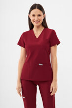 Bluza medyczna damska Uniformix, Super Flex 4000-Burgundy