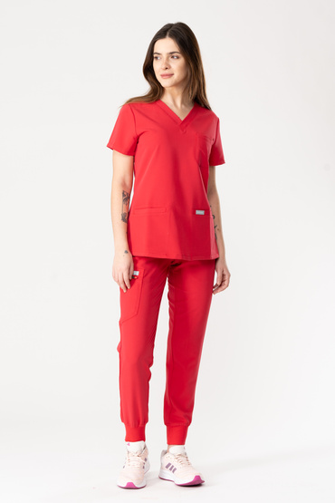 Medicínský set Uniformix RayOn, blůza 3000 + kalhoty 3020. Red